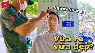 Người Nhật lần đầu thử thách cắt tóc vỉa hè và cái kết ...