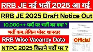 RRB JE 2025 New Vacancy Out | Post कम, लेकिन शानदार पोस्ट | L-7 पोस्ट गायब | SSE भर्ती का क्या हुआ ?