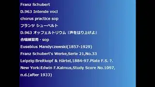Franz Schubert D.963 Intende voci chorus practice sop