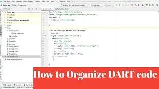 How to organize a flutter code |Organize Dart Code | Flutter Tutorial |Shreya's Stuff |2021