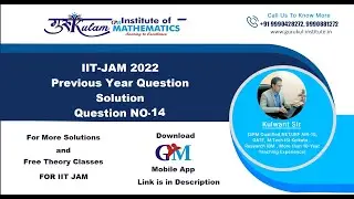 IIT JAM 2022 Question Number 14