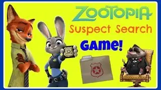 ZOOTOPIA Suspect Search Game!  Disney ZOOTOPIA Family Game Night!  Nick Wilde & Judy Hopps!