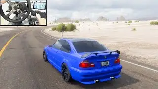 BMW M3 GTR - (600hp V8) - Forza Horizon 5 Gameplay - FH5 4K - Steering Wheel Camera
