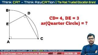 Right Angle in Quater Circle | Complete Geometry Concept For CAT 2021 CAT 2022 CAT 2023 #Geometry