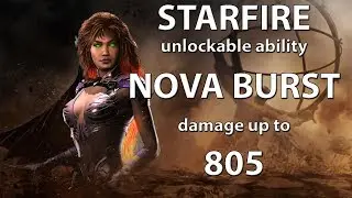 Injustice 2: Starfire Nova Burst ability combo guide. Damage up to 805.