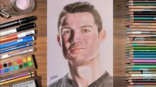 Drawing Cristiano Ronaldo using Colour Pencil | Cristiano Ronaldo | Time Lapse 