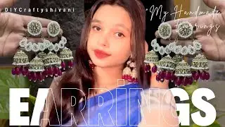 My Handmade earings at home #diyearrings #makingearrings #diyjewelry #earrings #diycraftyshivani 