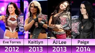every wwe divas title change from 2008 to 2015