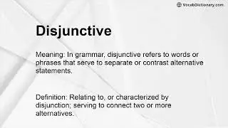 Disjunctive Meaning