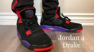 Jordan 4 Raptors Drake OVO 2019 On-feet + Sizing