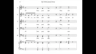 My Old Kentucky Home  - Zachary K  Hall  - SATBB Score