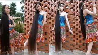 MsRapunzel |  Stunning Thai Rapunzel with ankle length hair takes a stroll
