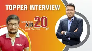 JEE Main 2022 Session 2 Topper - Kanishk Sharma | Motion Kota Topper Interview with NV Sir