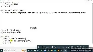 How to write in C++ basic Concept (print text) in urdu/Hindi |Computer Science ||Lecture 3|