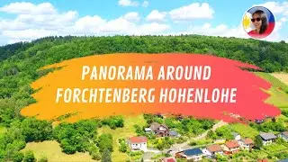PANORAMA  AROUND FORCHTENBERG HOHENLOHE GERMANY