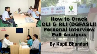 Preparation Strategy to Crack DGFASLI's CLI & RLI's Personal Interview Round | ADIS | DIS | PDIS