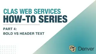 Web Services How-tos: Bold vs Header Text