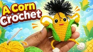 ❤ Crochet Vegetables Tutorial 🌽 A Corn Crochet Keychain Adorable Long Armed And a Fun to Play Charm