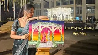 Agra Live wedding painting vlog | Painting at Wedding Function