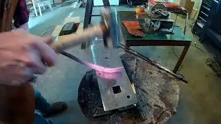 Forging a hold down hardy tool for my anvil..