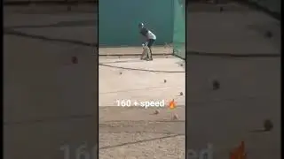 160+speed 🔥🔥 very fast🏏 bowling machine.#cricketlovers #cricket #crickettime🏏 #shorts, #fast bowling