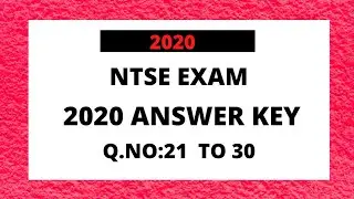 NTSE 2020 mat answerkey