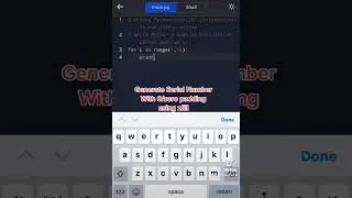 Python Generate Serial or Sequence number 0001,0002 etc