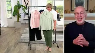 Denim & Co. Long-Sleeve Button-Front Utility Shirt on QVC