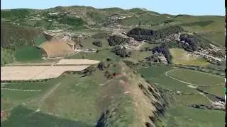 Tan Y Castell. The Original Aberystwyth Castle site - Pen Dinas, Penparcau view - 3D Aeriel View