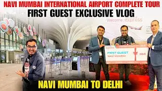 Inside Navi Mumbai International Airport ✈️ Complete Tour Lounge, Food Court | Navi Mumbai to Delhi