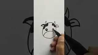 little colour make perfect || cow drawing for beginner || #drawingtutorial #easydrawing #drawing