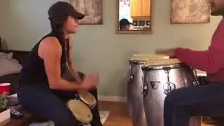 Crystal Vargas and Orlando Vega On Percussion