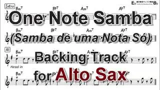 One Note Samba - Backing Track with Sheet Music for Alto Sax