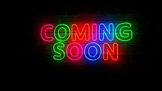 Free Neon Coming Soon Background Title Animation