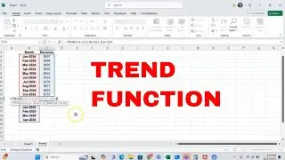 How to Use the TREND Function in Microsoft Excel! Linear Forecast in Microsoft Excel! #howto #cool