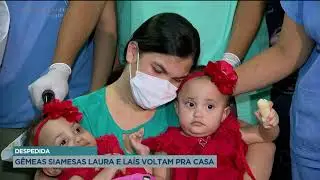 DESPEDIDA: GÊMEAS SIAMESAS LAURA E LAÍS VOLTAM PRA CASA