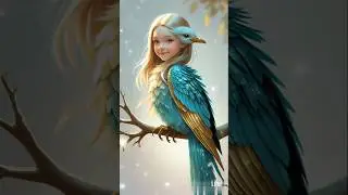 🌿 Magical Bird-Girl Smiling in the Enchanted Jungle | Fantasy AI Animation