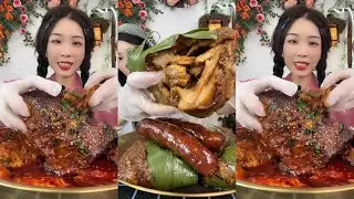 【ASMR】【MUKBANG】BIG GIANT MEAT | EATING SHOW |CHINESE MUKBANG |食べ |吃播 LOVE ASMR&bull;JENNIE #咀嚼音