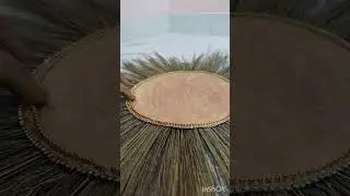 waste 🧹broom(झाड़ू) से बनाए beautiful wall hanging craft😱🥰 #diy #walldecor #amritakitchenandartcraft