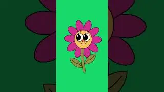 Green Screen cartoon flower #greenscreen #flowers #cartoon