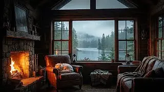 focus without rush.. (1940s jazz playlist w/ rain and fire to work)