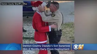 Denton County Deputy's Son Surprises Him 4 Months Early From Deployment
