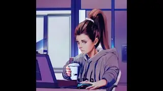 Animated Creations - Stable Diffusion AI | Girl at a Desk Masking