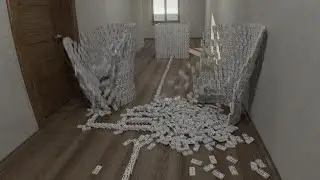 Domino effect simulation (Blender)