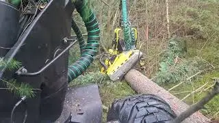 John Deere 1270g H415 combat with heavy 5.2m3 Douglas fir.   #forestry #logging #johndeere