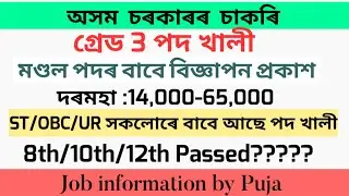 Mandal Job In Assam 2022//Mandal Job 2022//Assam Job Vacancy 2022//HS Passed Job//