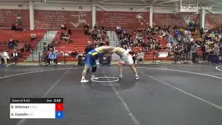 125 Kg Consolation - Brandon Whitman, Tar Heel Wrestling Club Vs Aaron Costello, Hawkeye Wrestling