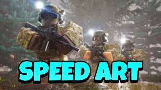 SOLDIERS IN THE RAINY FOREST [Roblox GFX Speed Art]