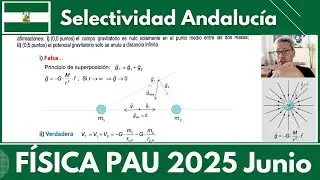FÍSICA Selectividad Andalucía. Junio 2025. Examen PAU Resuelto.