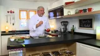 RDV en cuisine : Turbot étuvé à l'émulsion de jus de coques safranée asperges vertes et mini tomates